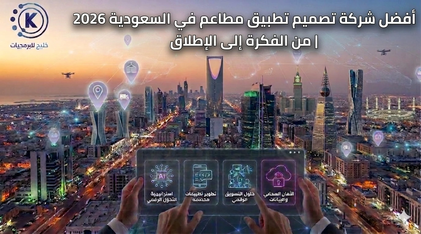 أفضل شركة تصميم تطبيق مطاعم في السعودية 2026 | من الفكرة إلى الإطلاق