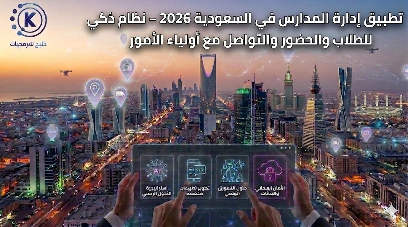 تطبيق إدارة المدارس في السعودية 2026 – نظام ذكي للطلاب والحضور والتواصل مع أولياء الأمور