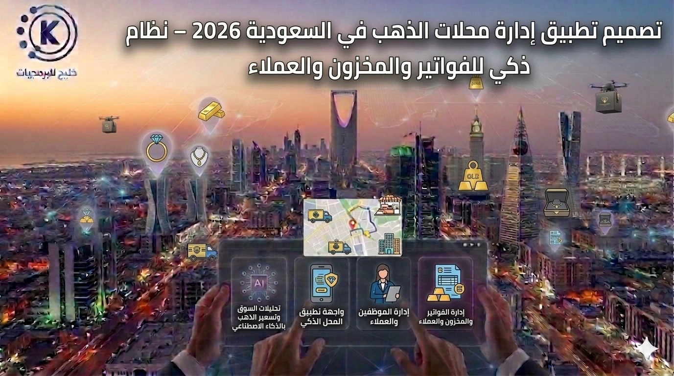 تصميم تطبيق إدارة محلات الذهب في السعودية 2026 – نظام ذكي للمبيعات والمخزون والفواتير