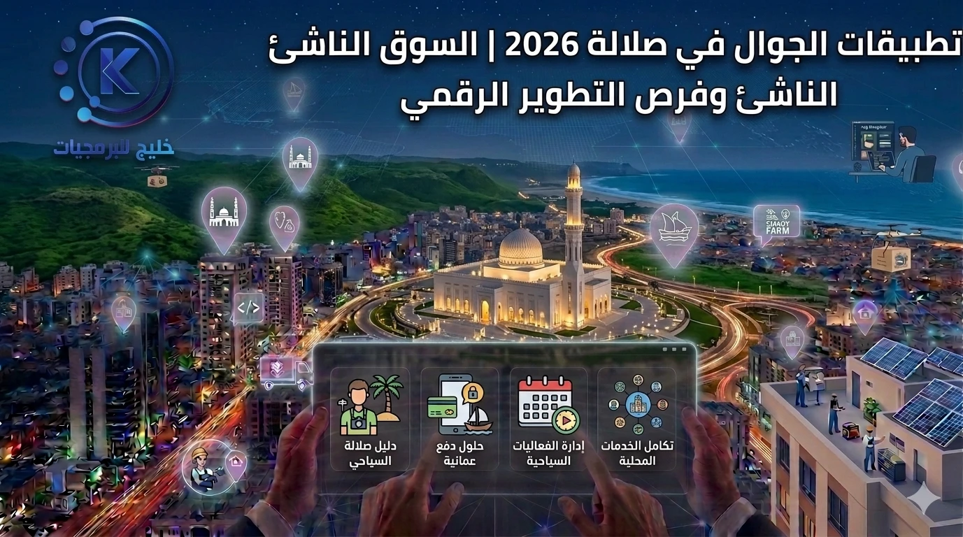 تطبيقات الجوال في صلالة 2026 | السوق الناشئ وفرص التطوير الرقمي