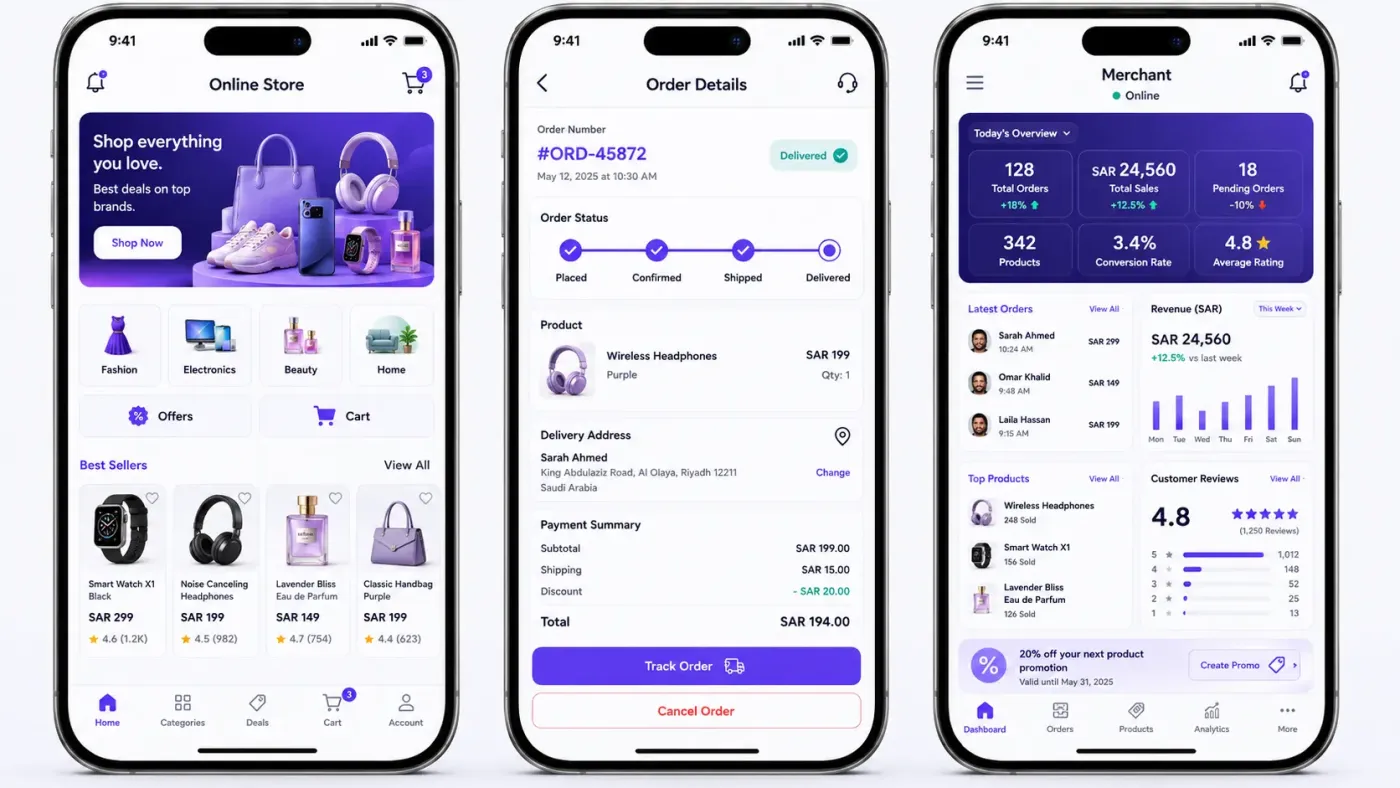 Design an online store application